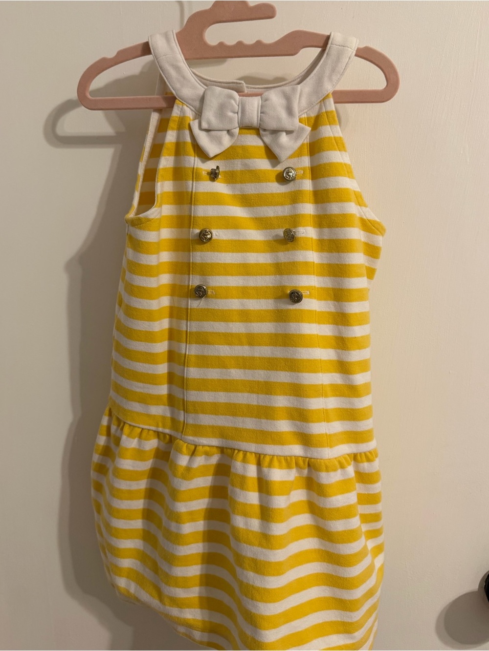 Janie and Jack Yellow and White Striped Bow-Trim Sundress